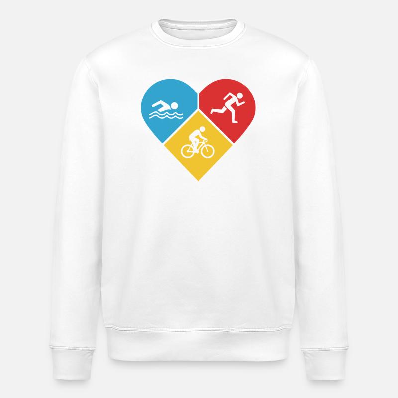 Ich liebe Triathlon - Stanley/Stella Unisex Bio-Sweatshirt ROLLER - Weiß