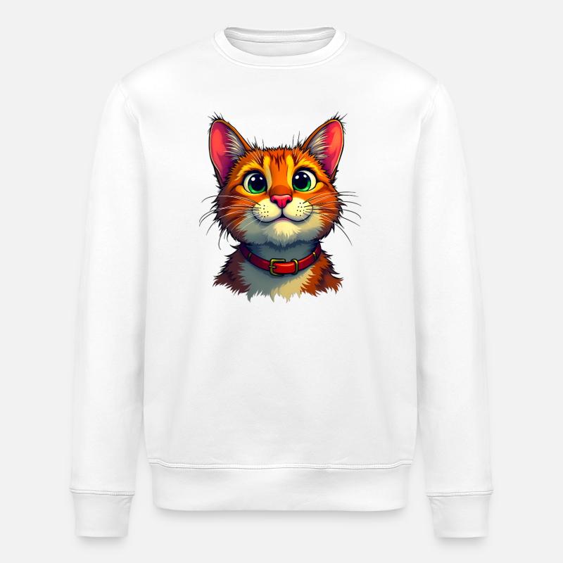 Chat mignon - Sweat bio ROLLER Stanley/Stella Unisexe - blanc