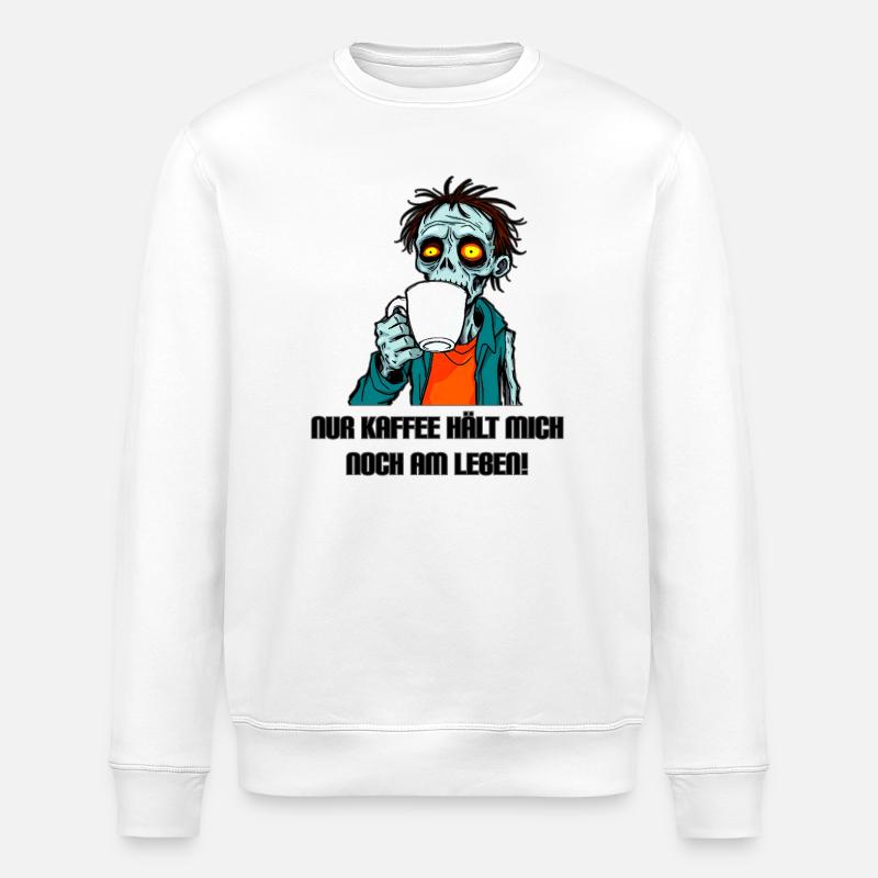 Kaffee-Zombie - Stanley/Stella Unisex Bio-Sweatshirt ROLLER - Weiß