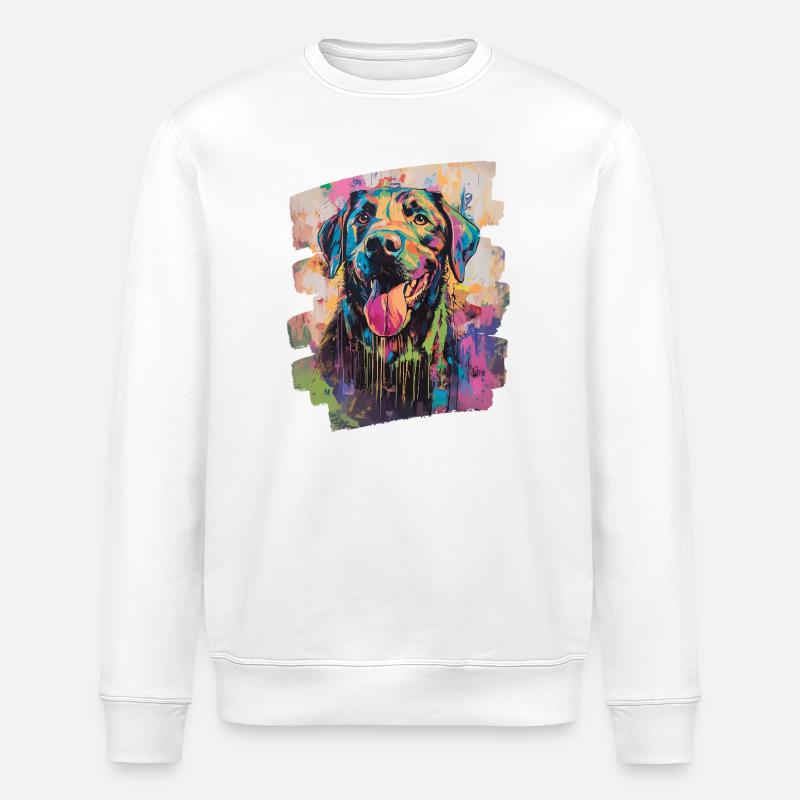 Labrador - Stanley/Stella Unisex Bio-Sweatshirt ROLLER - Weiß