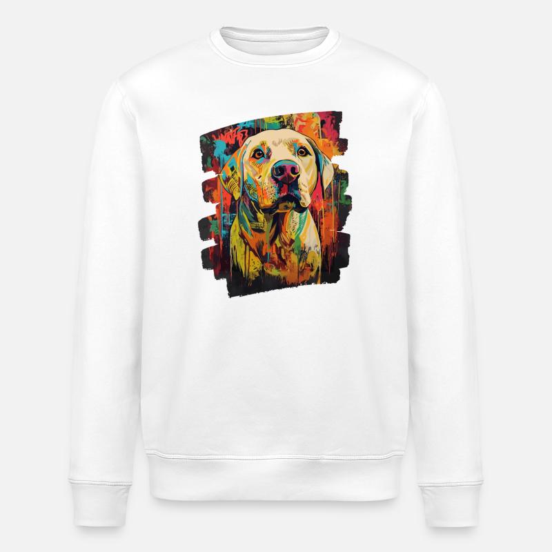 Labrador - Stanley/Stella Unisex Bio-Sweatshirt ROLLER - Weiß