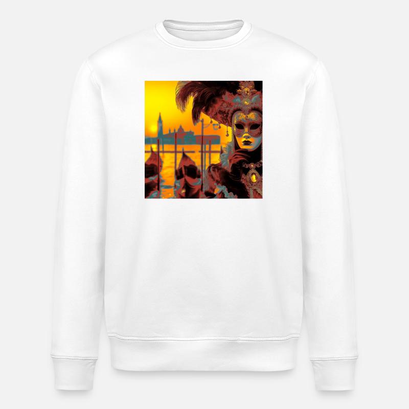 Venezianischer Karneval - Stanley/Stella Unisex Bio-Sweatshirt ROLLER - Weiß