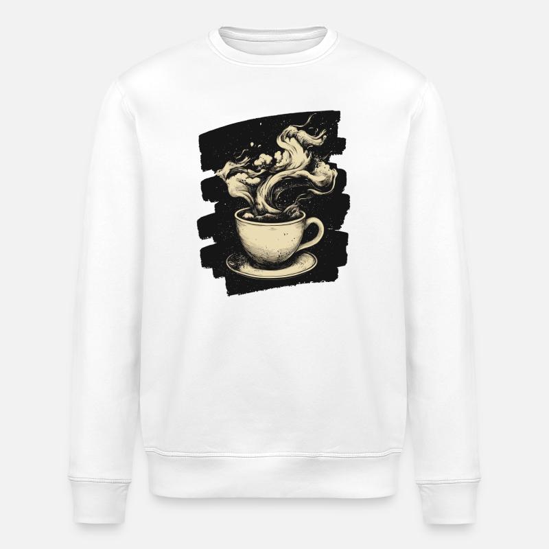 Café Café Amateurs de café - Sweat bio ROLLER Stanley/Stella Unisexe - blanc
