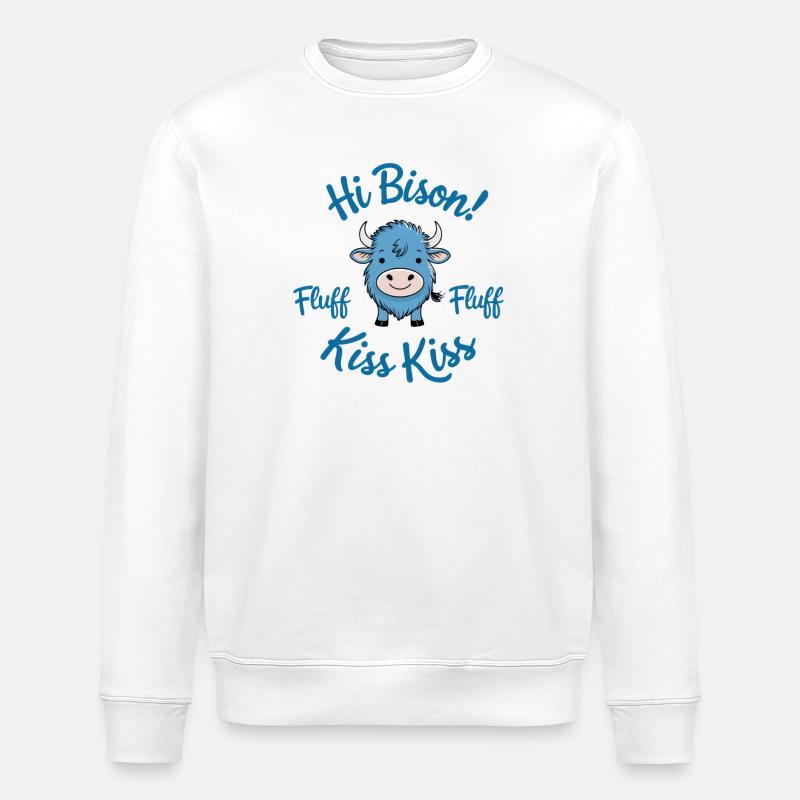 Hi Bison Fluff Fluff - Stanley/Stella Unisex Bio-Sweatshirt ROLLER - Weiß
