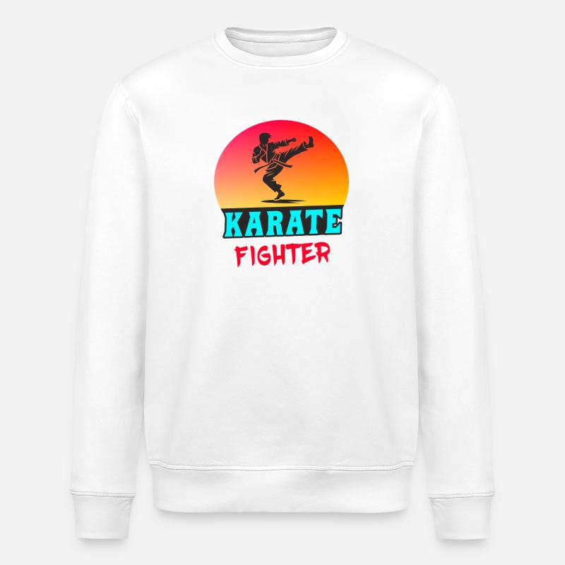 Karaté Fighter – Style Sunset - Sweat bio ROLLER Stanley/Stella Unisexe - blanc