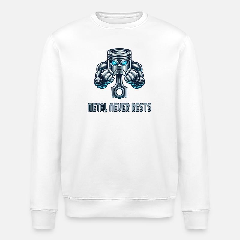 Piston Power Design - Stanley/Stella ROLLER Unisex Organic Sweatshirt - white