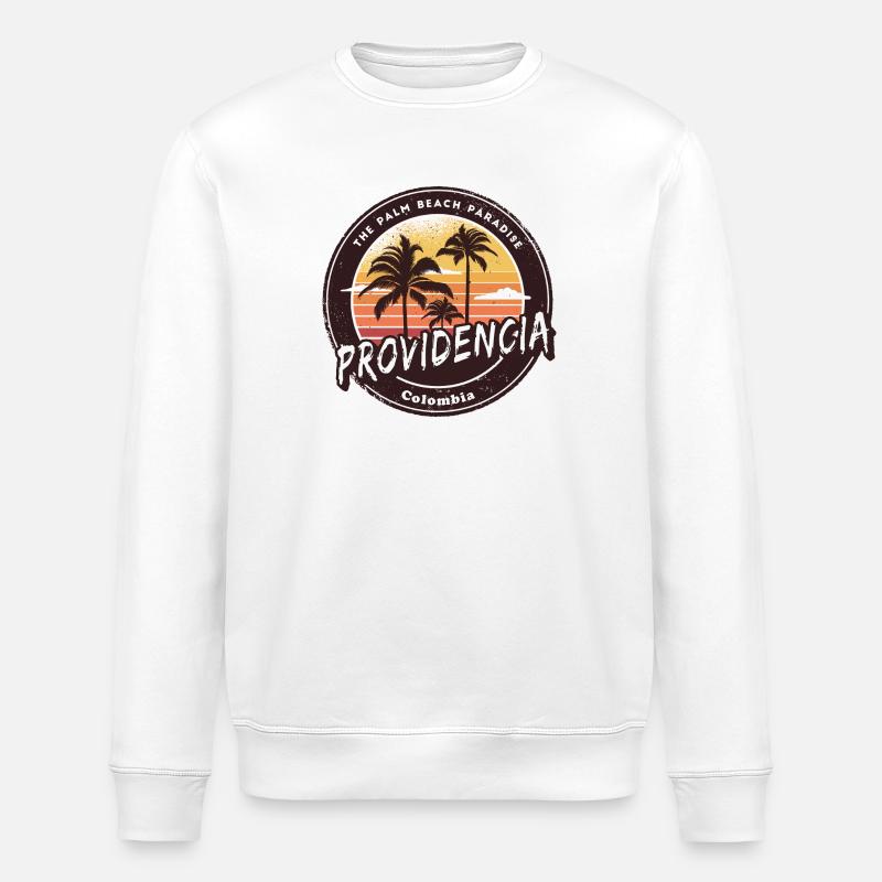 Providencia Palmiers Plage Design - Sweat bio ROLLER Stanley/Stella Unisexe - blanc