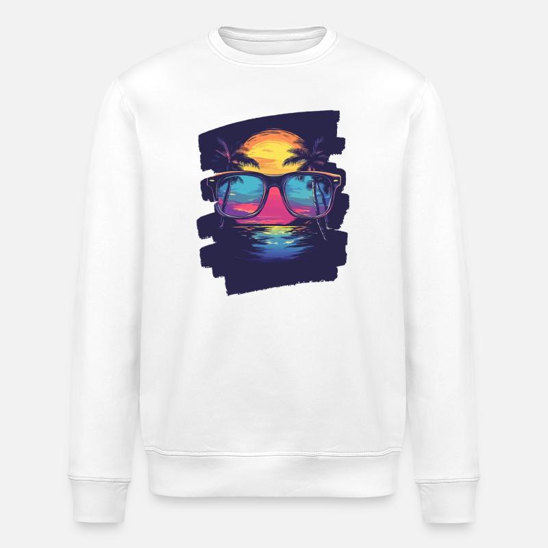 Sonnenbrille Sommer Palmen - Stanley/Stella Unisex Bio-Sweatshirt ROLLER - Weiß