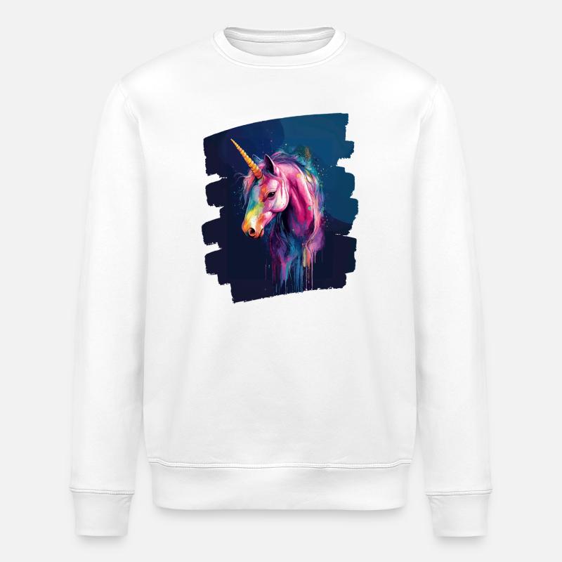 Einhorn - Stanley/Stella Unisex Bio-Sweatshirt ROLLER - Weiß