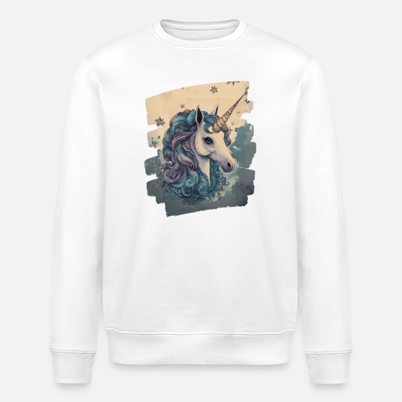 Licorne - Sweat bio ROLLER Stanley/Stella Unisexe - blanc
