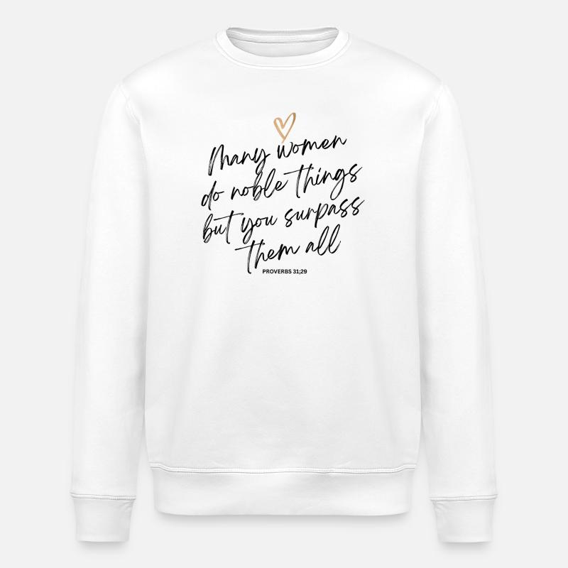 Sprüche 31 Christliche Gabe. - Stanley/Stella Unisex Bio-Sweatshirt ROLLER - Weiß