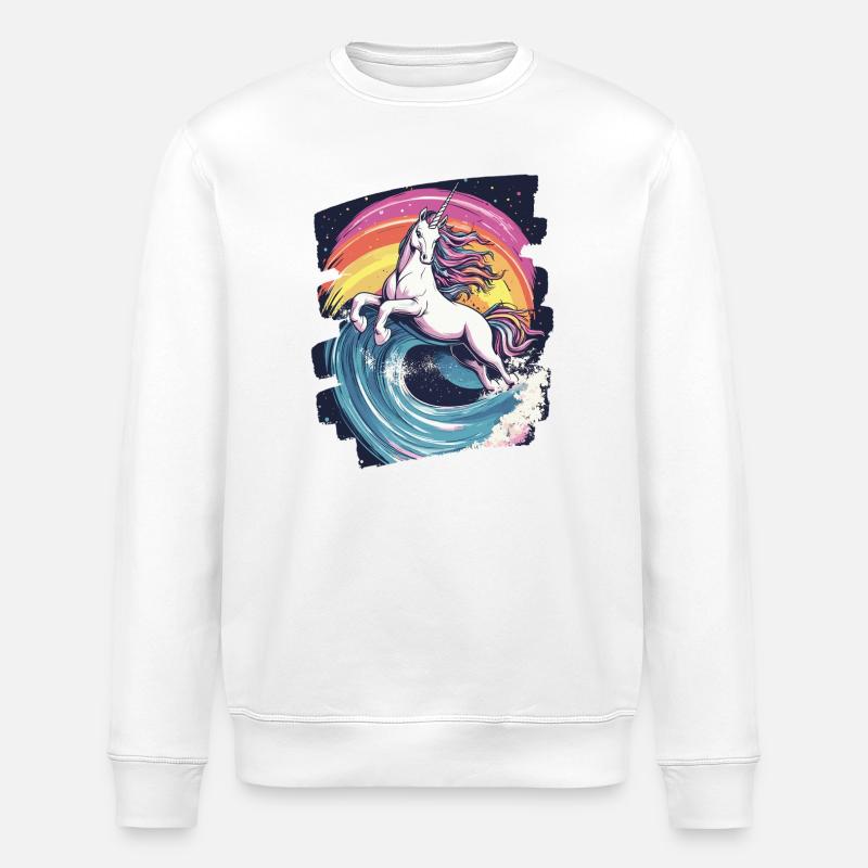 Einhorn - Stanley/Stella Unisex Bio-Sweatshirt ROLLER - Weiß