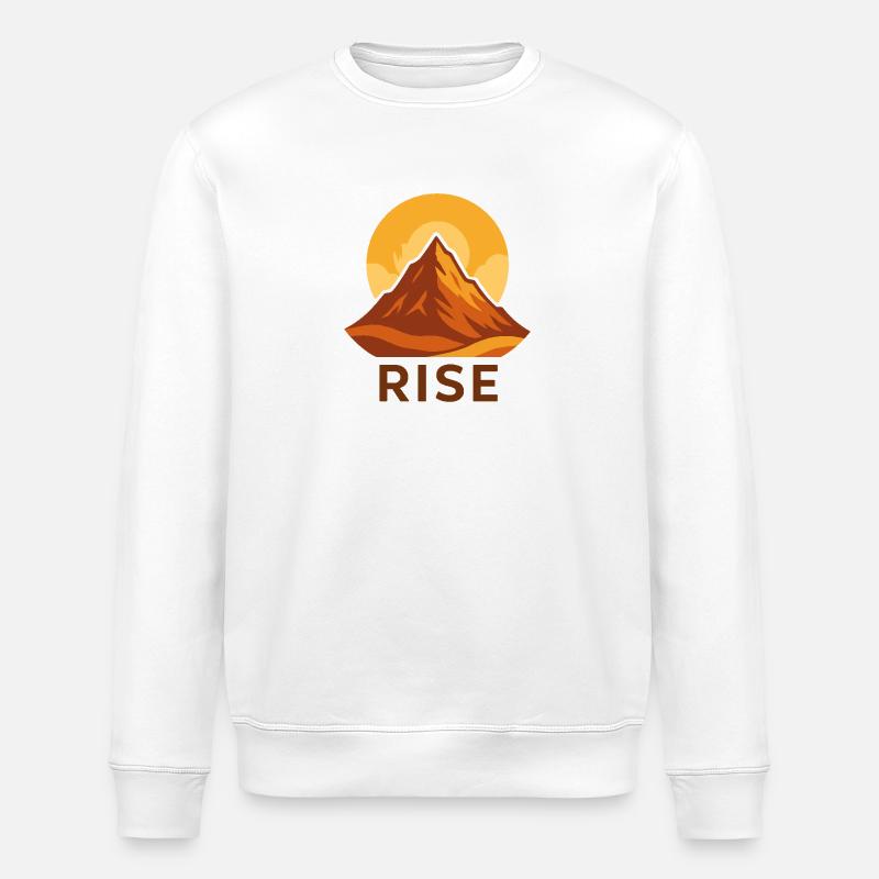 Rise – Puissant comme le matin - Sweat bio ROLLER Stanley/Stella Unisexe - blanc