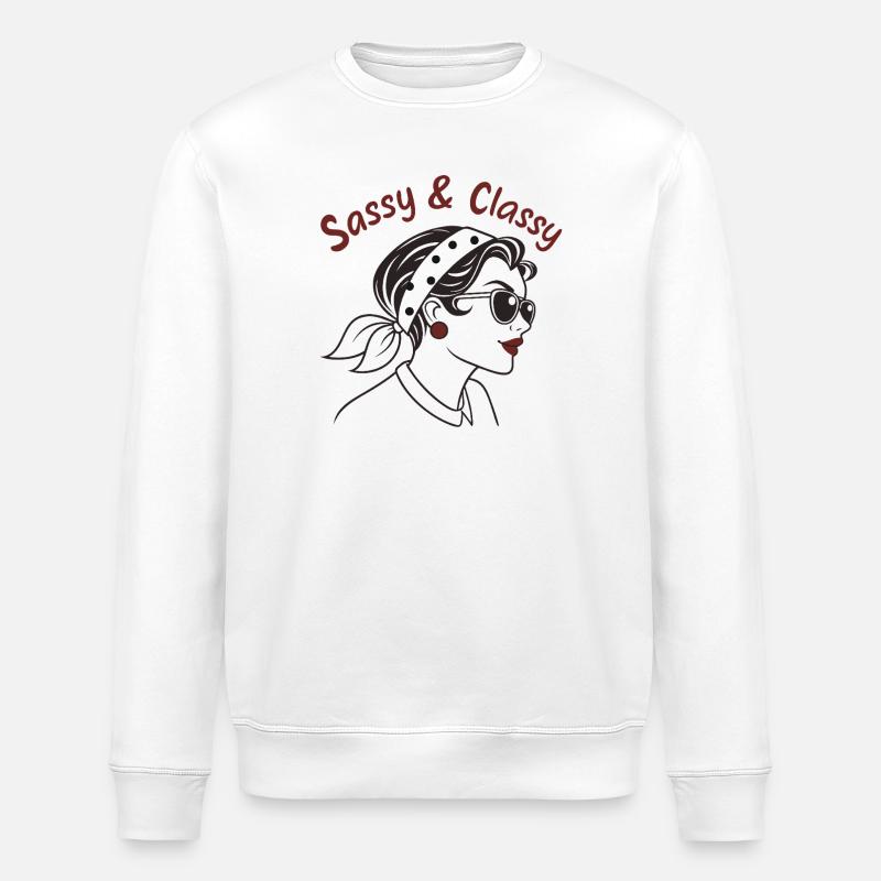T-shirt "Sassy & Classy" - Chic Audacieux - Sweat bio ROLLER Stanley/Stella Unisexe - blanc