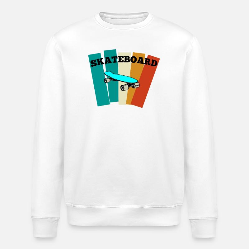 Skateboard - Sweat bio ROLLER Stanley/Stella Unisexe - blanc