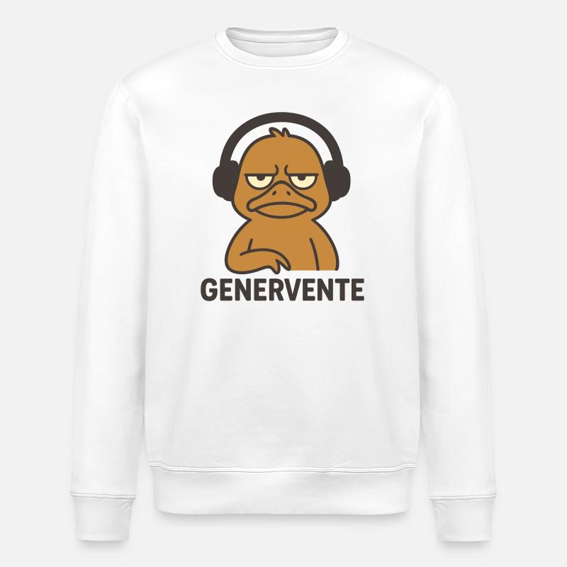 Genervente - Stanley/Stella Unisex Bio-Sweatshirt ROLLER - Weiß