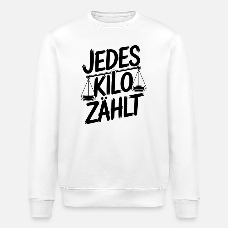 Every kilo counts - Stanley/Stella ROLLER Unisex Organic Sweatshirt - white