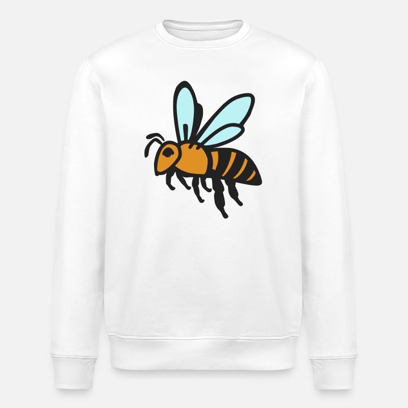 Bee - Stanley/Stella ROLLER Unisex Organic Sweatshirt - white