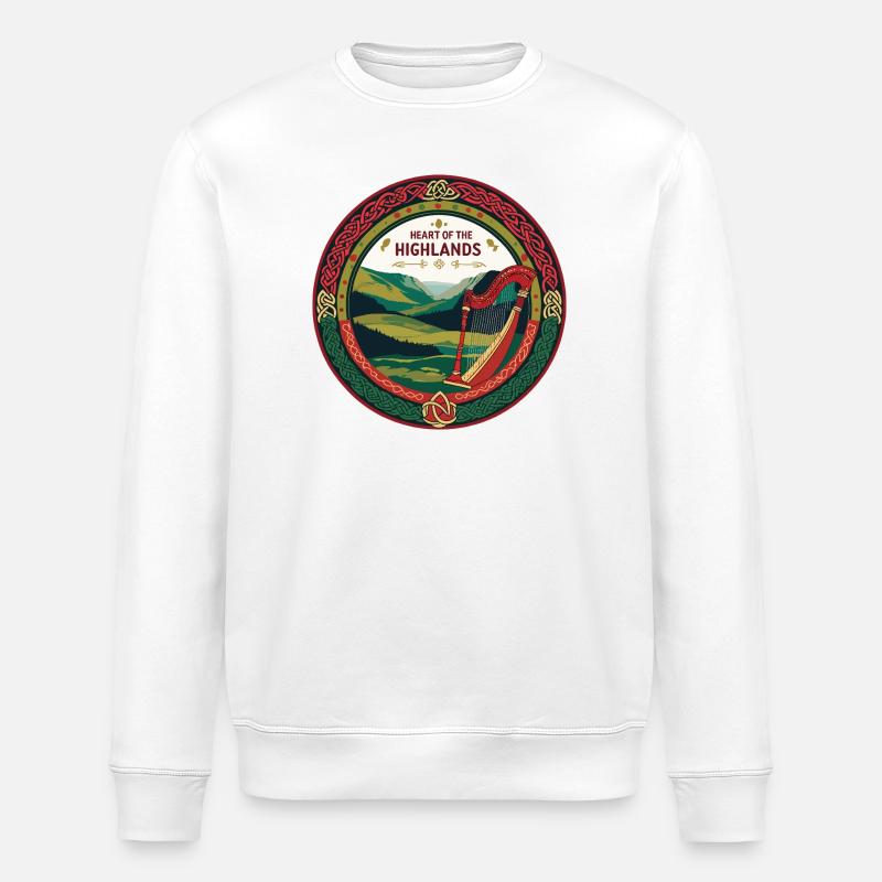 Écosse - Sweat bio ROLLER Stanley/Stella Unisexe - blanc