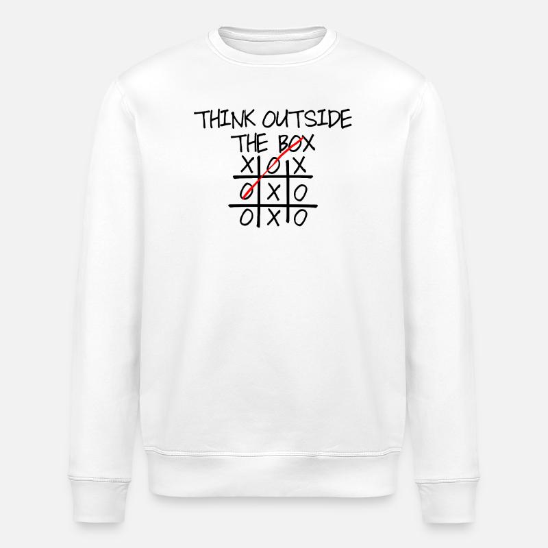 Purpurroter diagonaler Strich - Stanley/Stella Unisex Bio-Sweatshirt ROLLER - Weiß