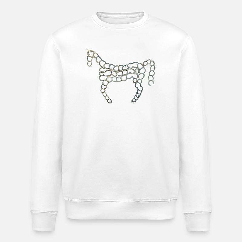 Cheval de fer - Sweat bio ROLLER Stanley/Stella Unisexe - blanc