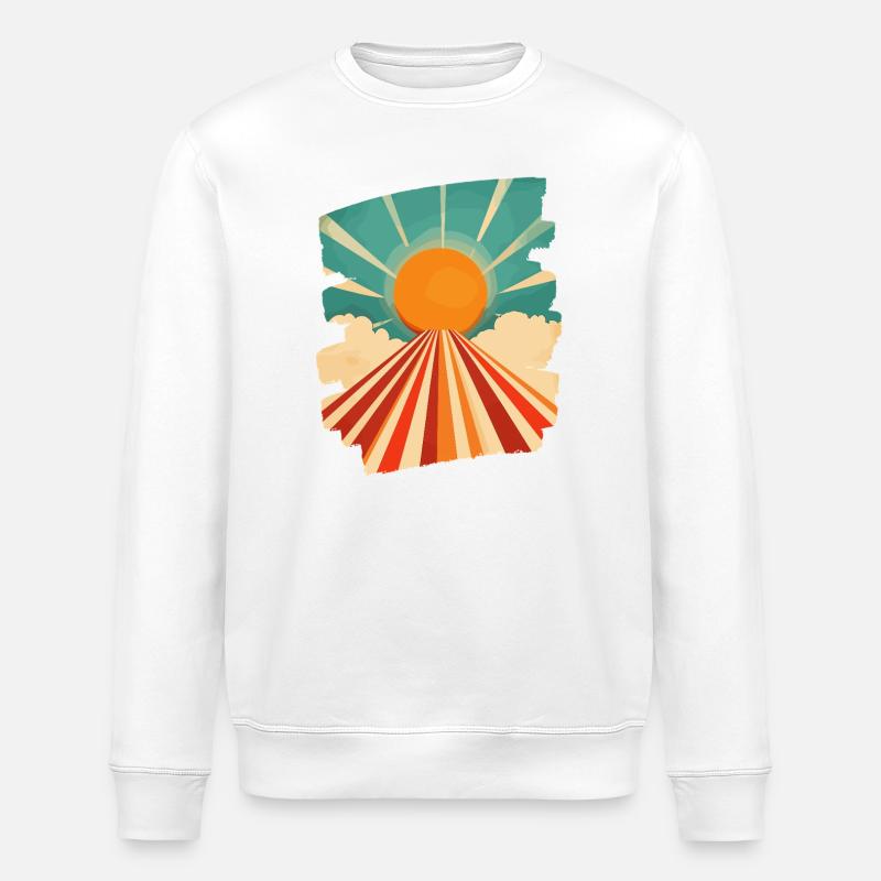 Soleil d’été - Sweat bio ROLLER Stanley/Stella Unisexe - blanc