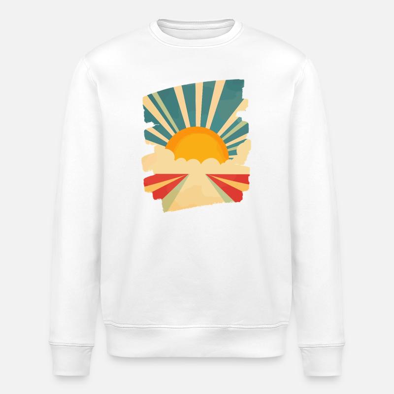 Summer Sun - Stanley/Stella ROLLER Unisex Organic Sweatshirt - white