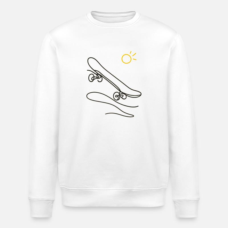 Skateboard - Stanley/Stella Unisex Bio-Sweatshirt ROLLER - Weiß