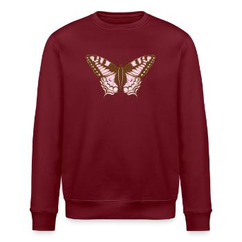 Eleganter Schmetterling in Rosa und Erdtönen - Stanley/Stella Unisex Bio-Sweatshirt ROLLER - Weiß - Vorne - Nik (191cm)