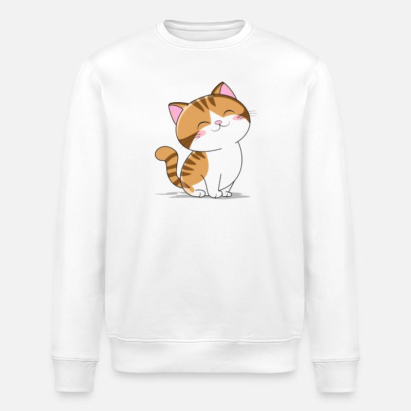 Petit chat mignon - Sweat bio ROLLER Stanley/Stella Unisexe - blanc