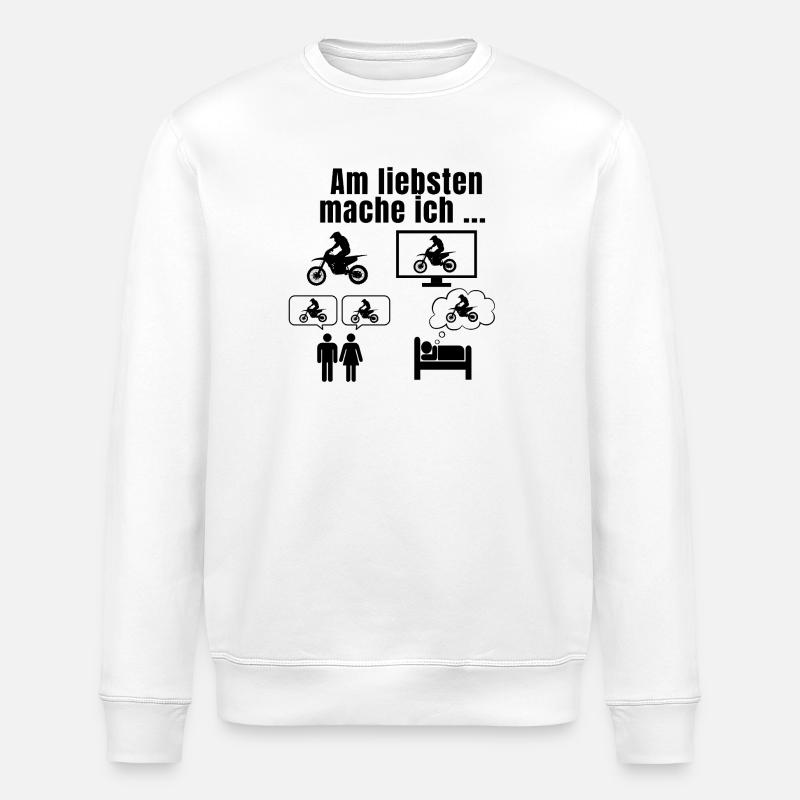 MOTOCROSS - Stanley/Stella Unisex Bio-Sweatshirt ROLLER - Weiß