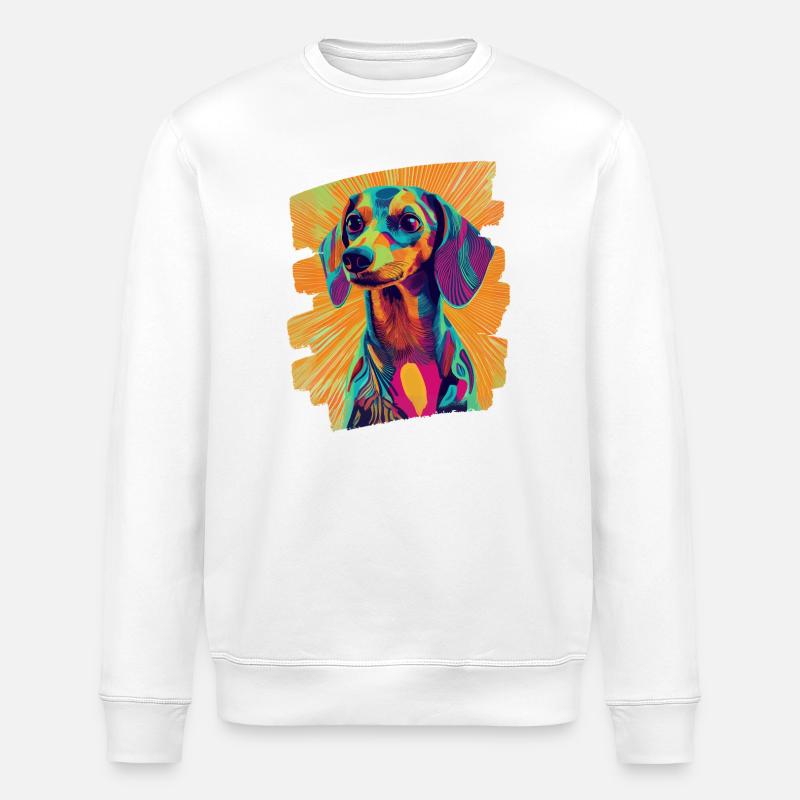 Dackel Dachshund - Stanley/Stella Unisex Bio-Sweatshirt ROLLER - Weiß