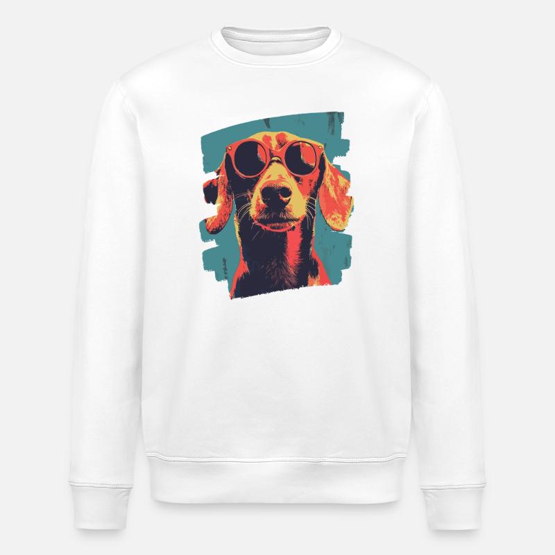Teckel Dackel - Sweat bio ROLLER Stanley/Stella Unisexe - blanc