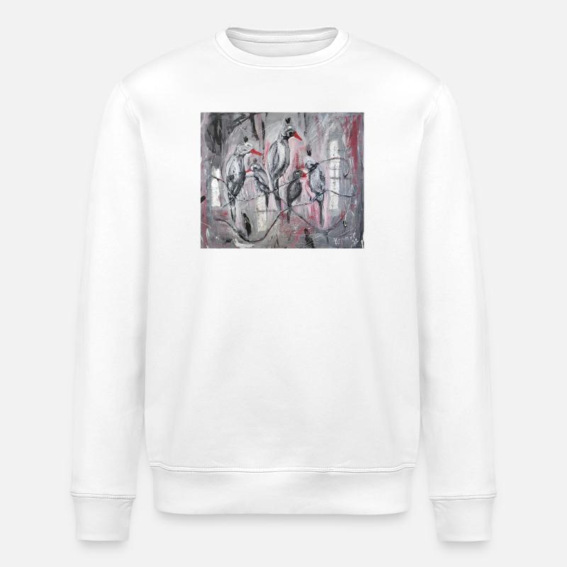 Corbeaux - Sweat bio ROLLER Stanley/Stella Unisexe - blanc