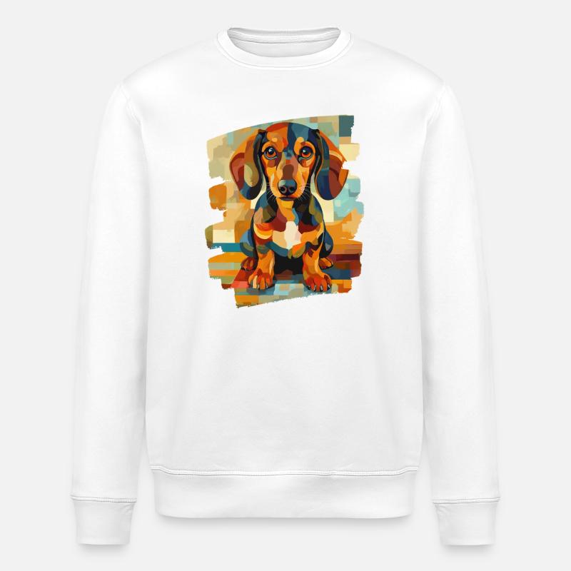Dackel Dachshund - Stanley/Stella Unisex Bio-Sweatshirt ROLLER - Weiß