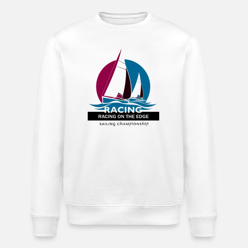 Segelboot Rennen - Stanley/Stella Unisex Bio-Sweatshirt ROLLER - Weiß