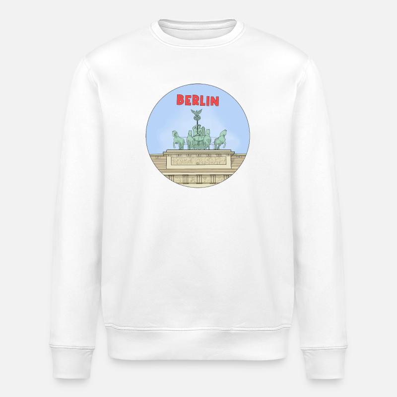 German City Berlin - Stanley/Stella ROLLER Unisex Organic Sweatshirt - white