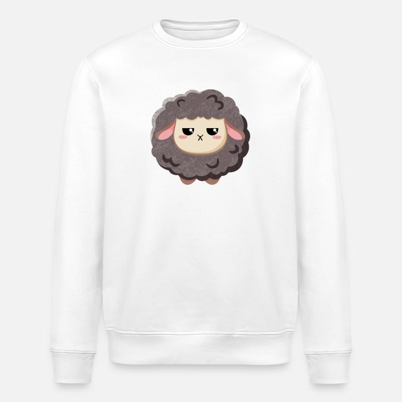 Schwarzes Schaf - grimmig und süß - Stanley/Stella Unisex Bio-Sweatshirt ROLLER - Weiß