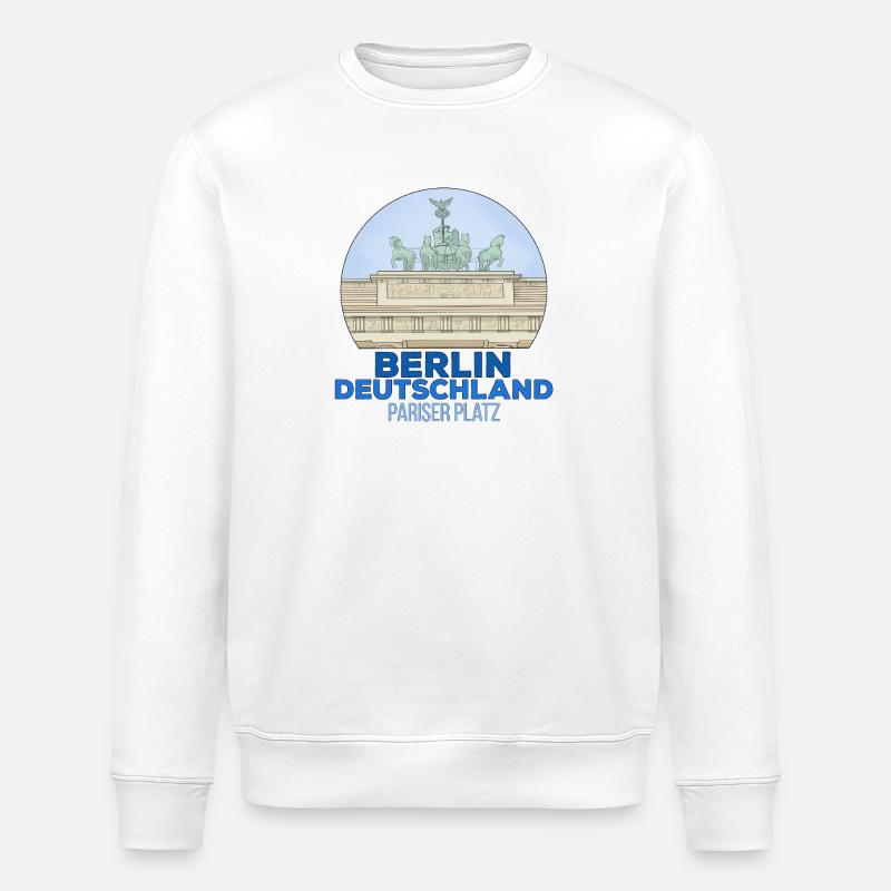 Pariser Platz Berlin - Stanley/Stella Unisex Bio-Sweatshirt ROLLER - Weiß