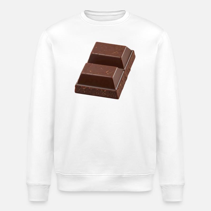 Morceau de chocolat - Sweat bio ROLLER Stanley/Stella Unisexe - blanc