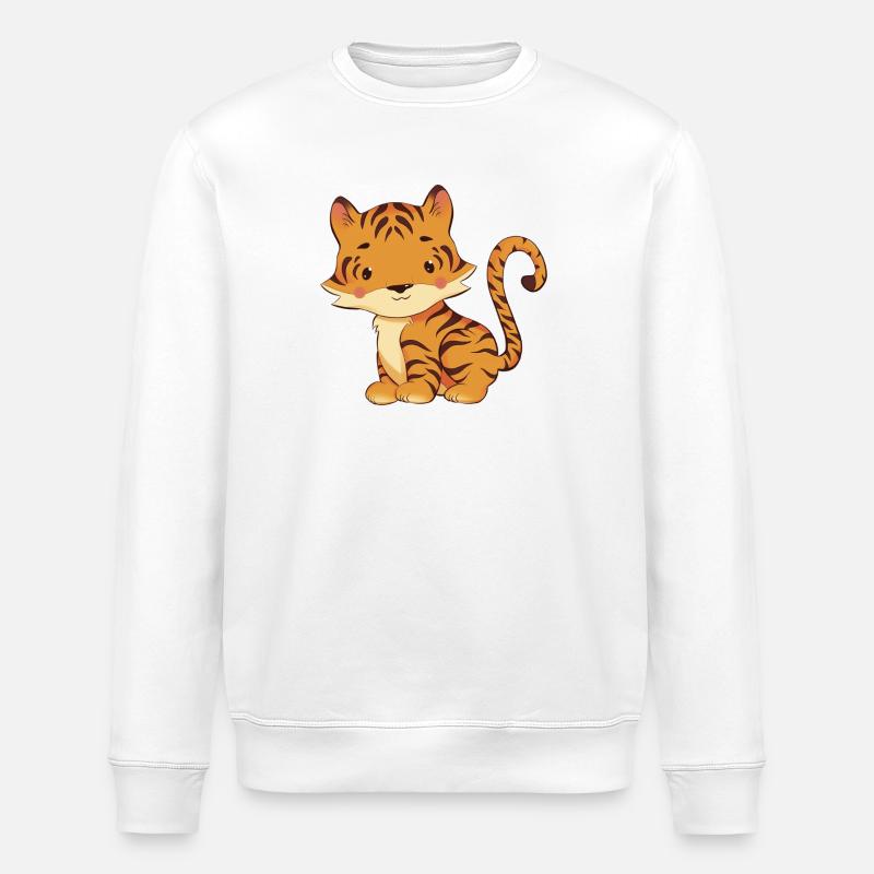 Tiger - Stanley/Stella Unisex Bio-Sweatshirt ROLLER - Weiß