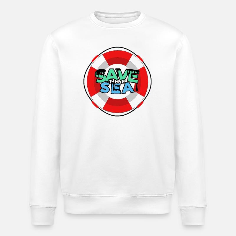 Save the sea - Sweat bio ROLLER Stanley/Stella Unisexe - blanc