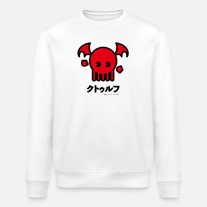 Kawaii Japanisch Cthulhu - Stanley/Stella Unisex Bio-Sweatshirt ROLLER - Weiß