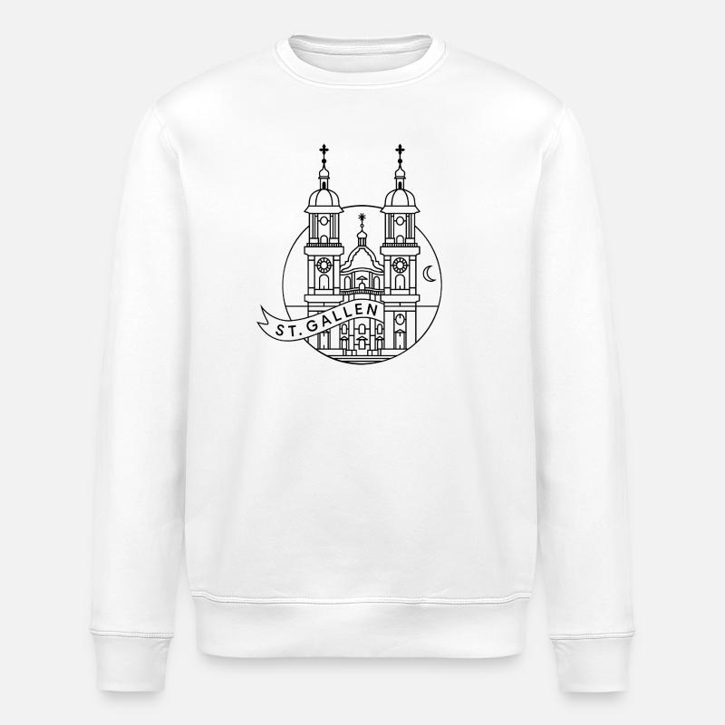 Kathedrale Sankt Gallen, Schweiz - Stanley/Stella Unisex Bio-Sweatshirt ROLLER - Weiß