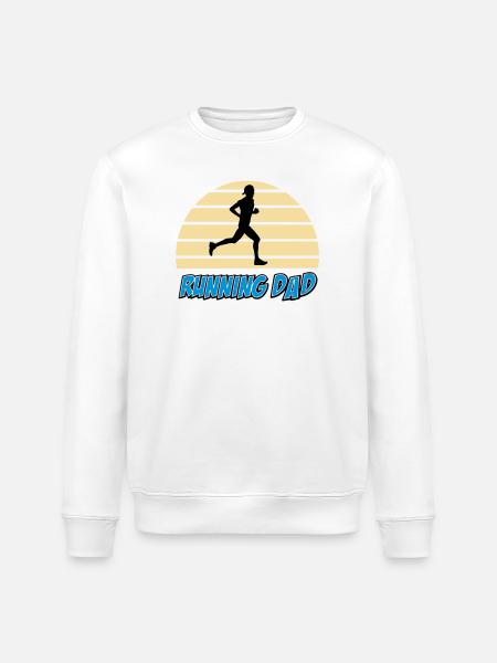 Running dad - Sweat bio ROLLER Stanley/Stella Unisexe - blanc