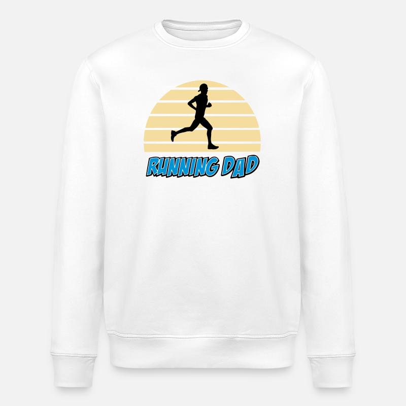 Running dad - Stanley/Stella ROLLER Unisex Organic Sweatshirt - white