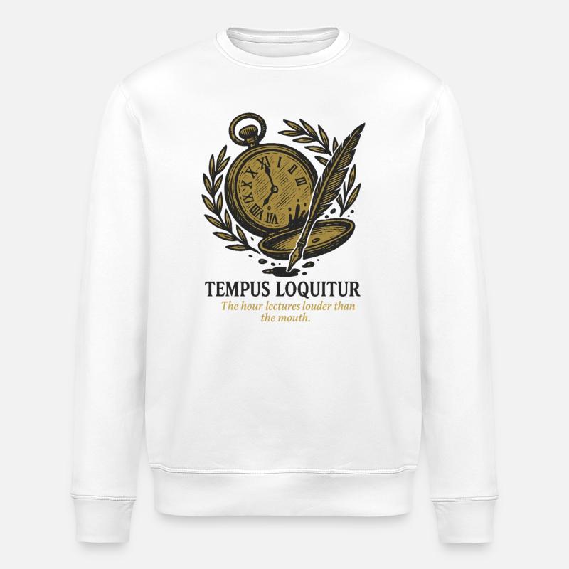 Tempus Loquitur - Sweat bio ROLLER Stanley/Stella Unisexe - blanc