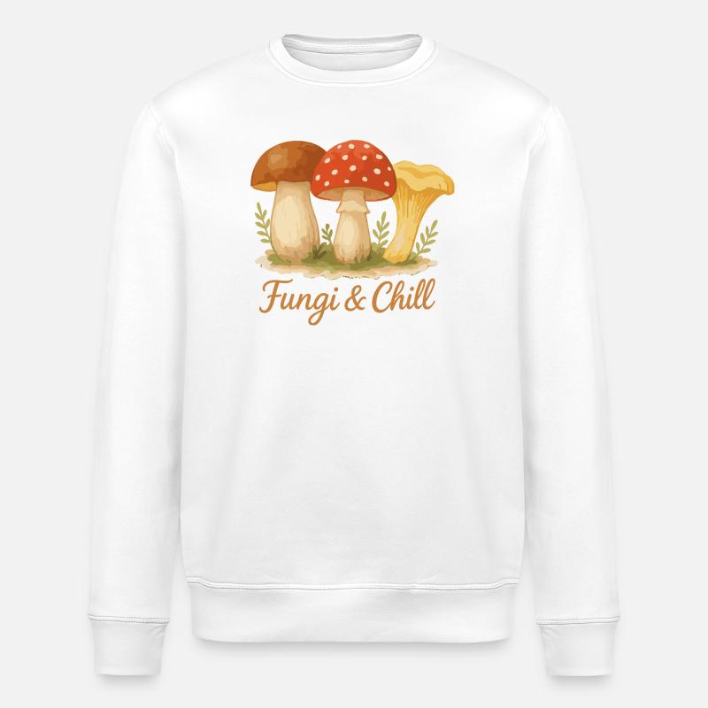 Fungi & Chill - Stanley/Stella Unisex Bio-Sweatshirt ROLLER - Weiß