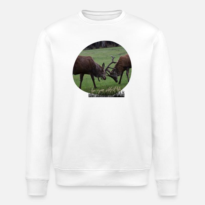 Rotwild-Liebe - Stanley/Stella Unisex Bio-Sweatshirt ROLLER - Weiß