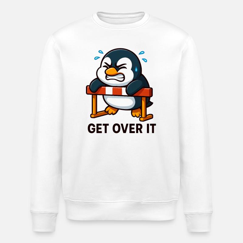 Penguin Hurdles Hurdler le surmonte - Sweat bio ROLLER Stanley/Stella Unisexe - blanc